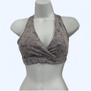 Alphalete grey camo sports bra